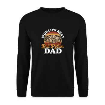 Ball Python Schlange Königspython - Unisex Pullover - Schwarz - Vorne - Alina (178cm) & Michal (187cm)