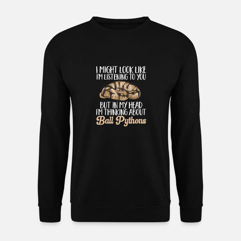 Ball Python Snake King Python - Unisex Sweatshirt - black