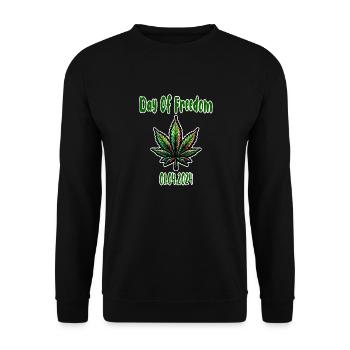 Hanf, Cannabis, Gras, Babak, Bobaz - Unisex Pullover - Schwarz - Vorne - Alina (178cm) & Michal (187cm)