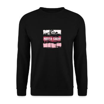 North Shore Oahu Hawaii Urlaubssouvenir - Unisex Pullover - Schwarz - Vorne - Alina (178cm) & Michal (187cm)