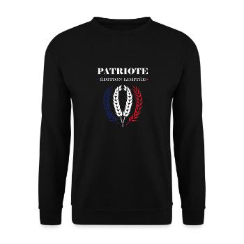 patriote édition limitée - Sweat-shirt Unisexe - noir - Devant - Alina (178cm) & Michal (187cm)