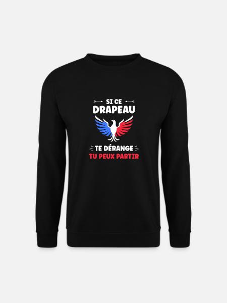 patriote drapeau france - Sweat-shirt Unisexe - noir