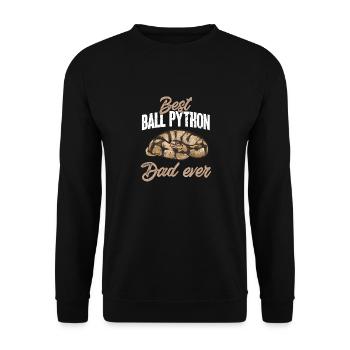 Ball Python Schlange Königspython - Unisex Pullover - Schwarz - Vorne - Alina (178cm) & Michal (187cm)