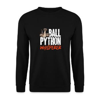 Ball Python Snake King Python - Unisex Sweatshirt - black - Front - Alina (178cm) & Michal (187cm)