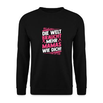 Mom Mother's Day Mom - Unisex Sweatshirt - black - Front - Alina (178cm) & Michal (187cm)