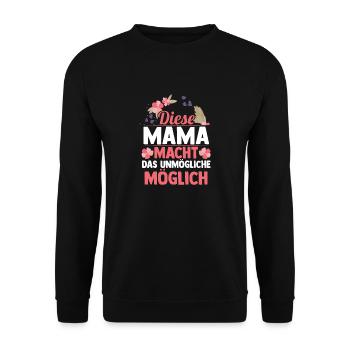 Mom Mother's Day Mom - Unisex Sweatshirt - black - Front - Alina (178cm) & Michal (187cm)