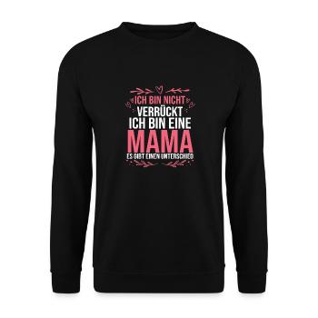Mom Mother's Day Mom - Unisex Sweatshirt - black - Front - Alina (178cm) & Michal (187cm)