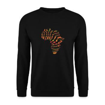 Africa Kene Ghana South African African Kente - Unisex Sweatshirt - black - Front - Alina (178cm) & Michal (187cm)