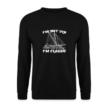 I'm not Old I'm Classic - Unisex Sweatshirt - black - Front - Alina (178cm) & Michal (187cm)