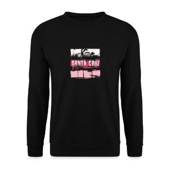 Santa Cruz Kalifornien Urlaub Souvenir Abstrakt - Unisex Pullover - Schwarz - Vorne - Alina (178cm) & Michal (187cm)