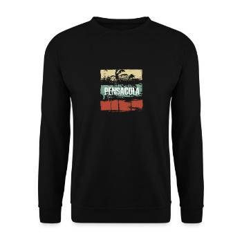 Pensacola Floride Souvenir de vacances artistiques - Sweat-shirt Unisexe - noir - Devant - Alina (178cm) & Michal (187cm)