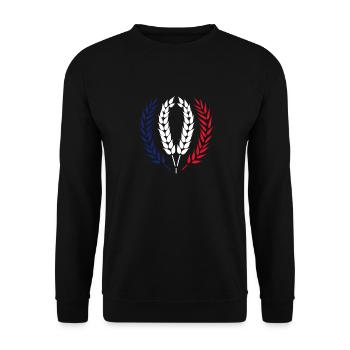 Patriotic France - Unisex Sweatshirt - black - Front - Alina (178cm) & Michal (187cm)