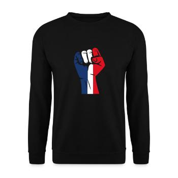 France patriote - Sweat-shirt Unisexe - noir - Devant - Alina (178cm) & Michal (187cm)