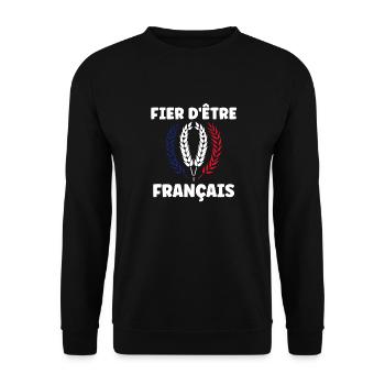 Je suis français - Sweat-shirt Unisexe - noir - Devant - Alina (178cm) & Michal (187cm)