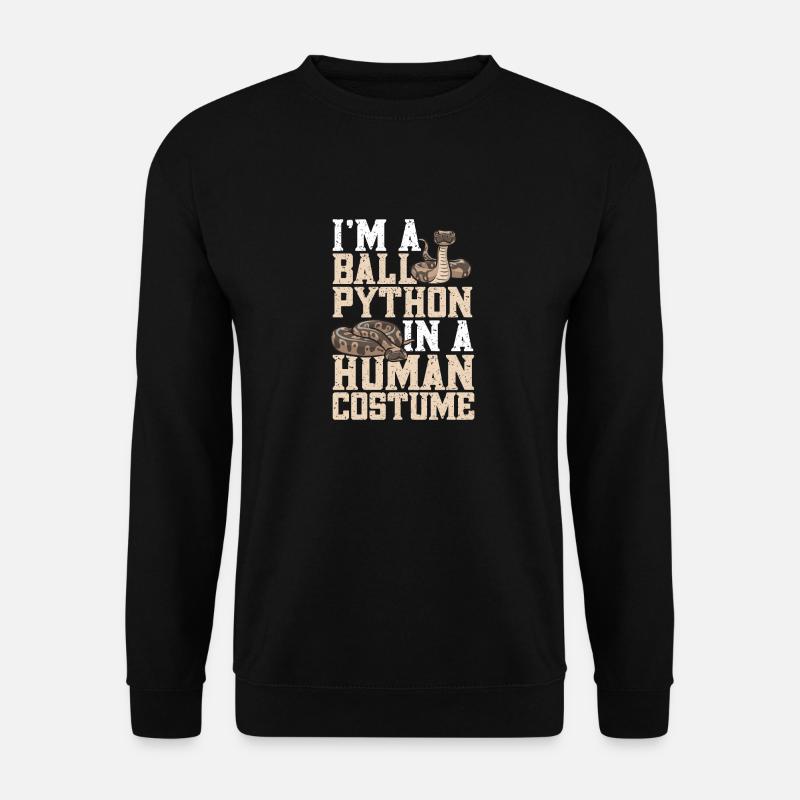 Ball Python Schlange Königspython - Unisex Pullover - Schwarz