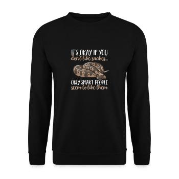 Ball Python Schlange Königspython - Unisex Pullover - Schwarz - Vorne - Alina (178cm) & Michal (187cm)