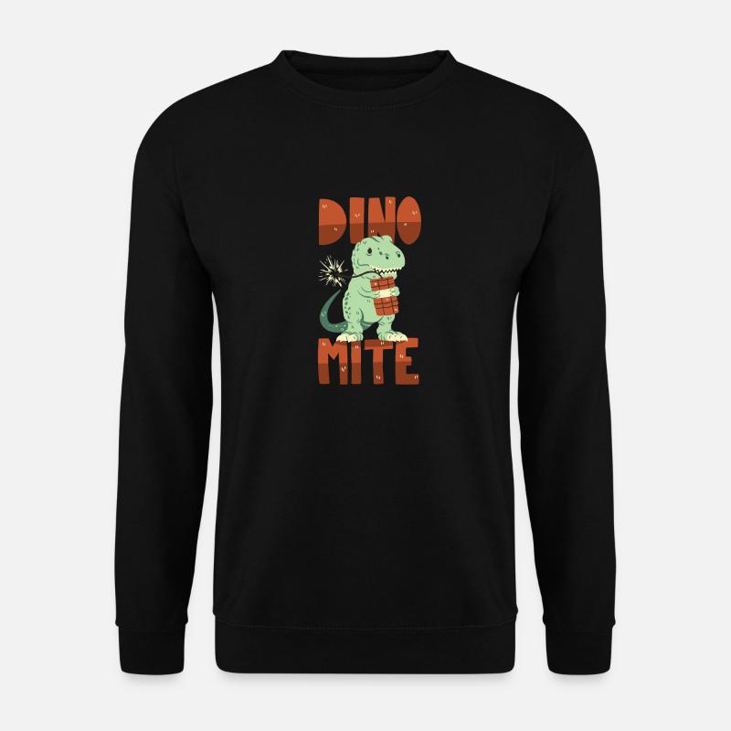 Dino with dynamite - Unisex Sweatshirt - black