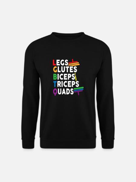 Beine, Gesäß, Bizeps, Trizeps, Quads - Unisex Pullover - Schwarz