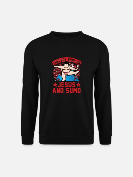 This Boy runs on Jesus and Sumo - Unisex Sweatshirt - black