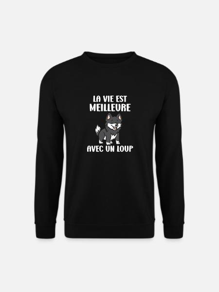 Humour loup - Sweat-shirt Unisexe - noir