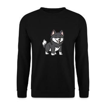 Humour loup - Sweat-shirt Unisexe - noir - Devant - Alina (178cm) & Michal (187cm)