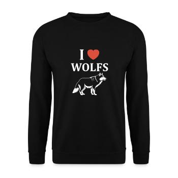 Humour loup - Sweat-shirt Unisexe - noir - Devant - Alina (178cm) & Michal (187cm)