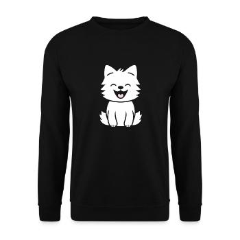 wolf - Unisex Sweatshirt - black - Front - Alina (178cm) & Michal (187cm)