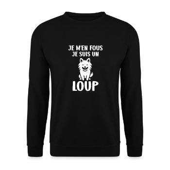Humour loup - Sweat-shirt Unisexe - noir - Devant - Alina (178cm) & Michal (187cm)