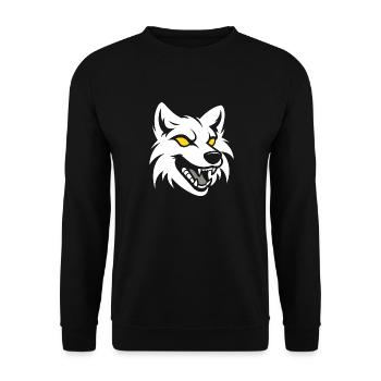 wolf - Unisex Sweatshirt - black - Front - Alina (178cm) & Michal (187cm)