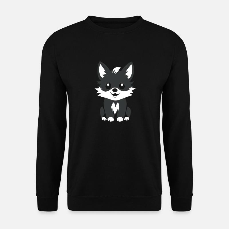 Wolf - Unisex Pullover - Schwarz
