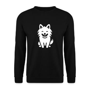 wolf - Unisex Sweatshirt - black - Front - Alina (178cm) & Michal (187cm)