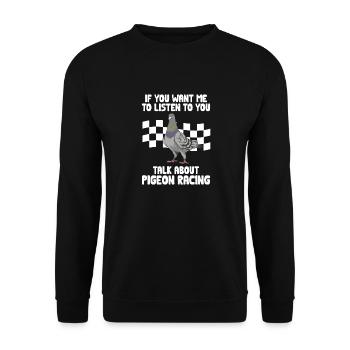 Taubensport Taubenzüchter Brieftaube - Unisex Pullover - Schwarz - Vorne - Alina (178cm) & Michal (187cm)