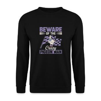 Taubensport Taubenzüchter Brieftaube - Unisex Pullover - Schwarz - Vorne - Alina (178cm) & Michal (187cm)