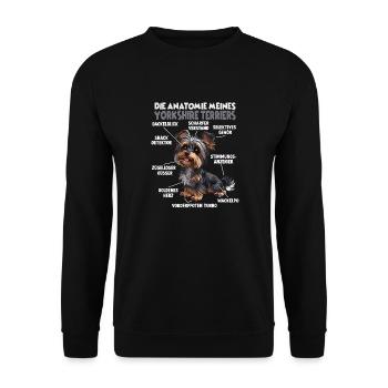 Drôle Yorkshire Terrier Propriétaire de chien T Terrier - Sweat-shirt Unisexe - noir - Devant - Alina (178cm) & Michal (187cm)