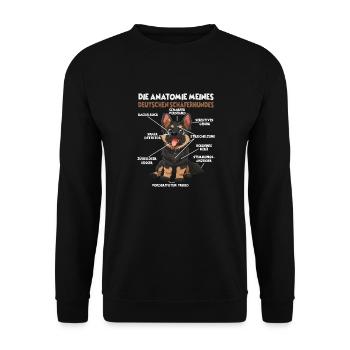 German Shepherd Dog Dog Owner T Walking Dogs - Unisex Sweatshirt - black - Front - Alina (178cm) & Michal (187cm)