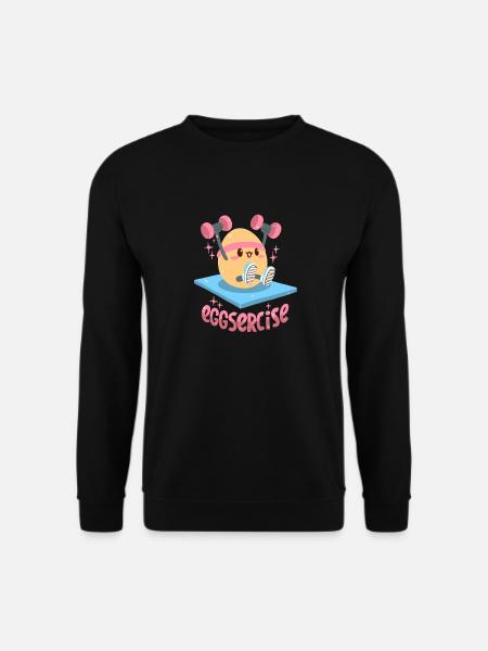 Workout Spruch, Fitness Wortspiel - Unisex Pullover - Schwarz