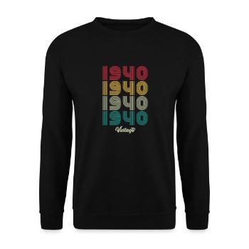 84 Jahre alter Jahrgang 1940 Limitierte Auflage 84. - Unisex Pullover - Schwarz - Vorne - Alina (178cm) & Michal (187cm)