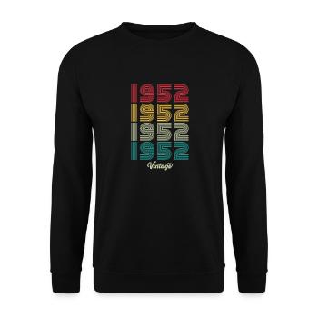 72 Years Old Vintage 1952 Limited Edition 72nd - Unisex Sweatshirt - black - Front - Alina (178cm) & Michal (187cm)