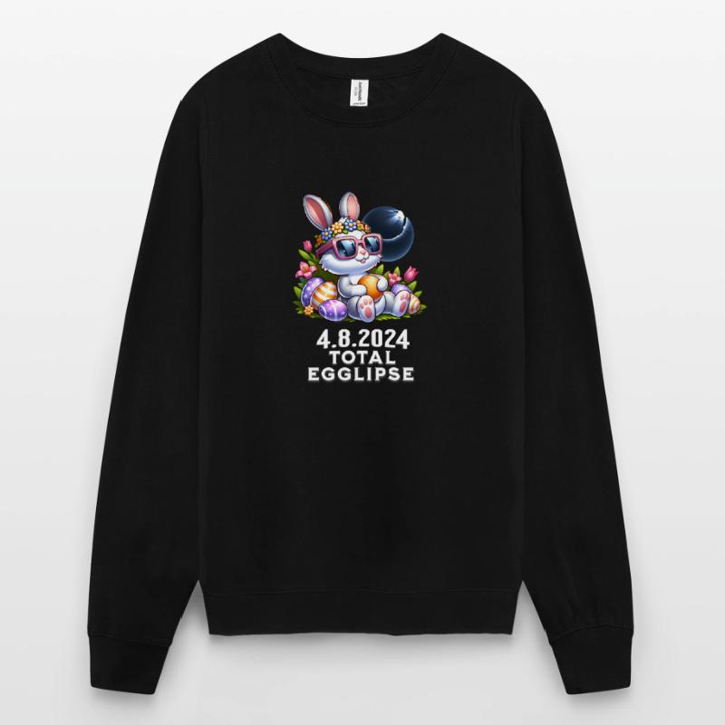 Total Egglipse Easter Solar Eclipse 2024 Unisex Sweatshirt
