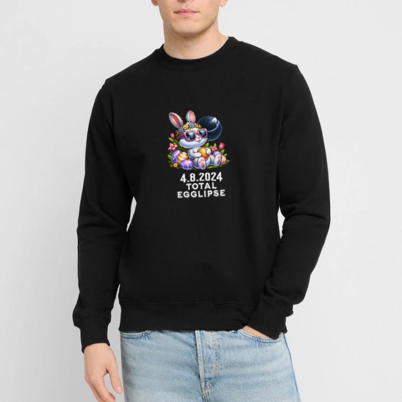 Total Egglipse Easter Solar Eclipse 2024 Unisex Sweatshirt