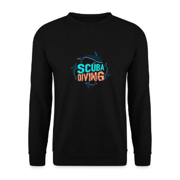 Haie tauchen Plongée avec les requins - Sweat-shirt Unisexe - noir - Devant - Alina (178cm) & Michal (187cm)