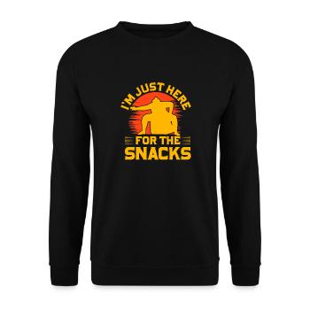I'm just here for the Snacks - Unisex Sweatshirt - black - Front - Alina (178cm) & Michal (187cm)