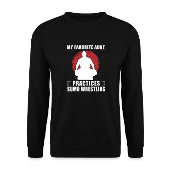 Ma tante préférée pratique la lutte de sumo - Sweat-shirt Unisexe - noir - Devant - Alina (178cm) & Michal (187cm)