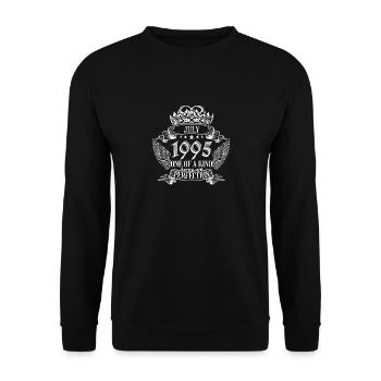 One of a Kind July 1995 Birthday - Unisex Sweatshirt - black - Front - Alina (178cm) & Michal (187cm)