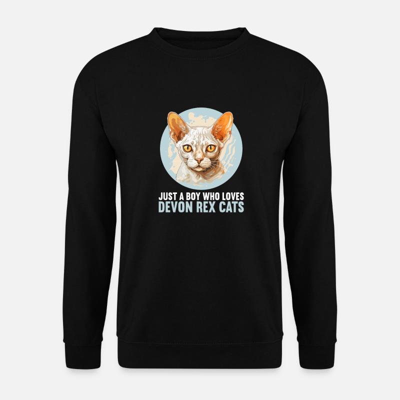 Devon Rex Kätzchen Devon Rex Katze - Unisex Pullover - Schwarz