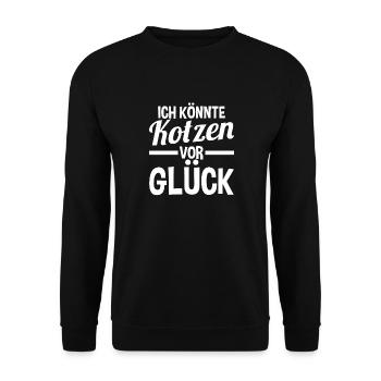 Ich Bin So Gut Drauf Ich Könnte Kotzen - Unisex Pullover - Schwarz - Vorne - Alina (178cm) & Michal (187cm)