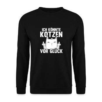 Ich Bin So Gut Drauf Ich Könnte Kotzen - Unisex Pullover - Schwarz - Vorne - Alina (178cm) & Michal (187cm)