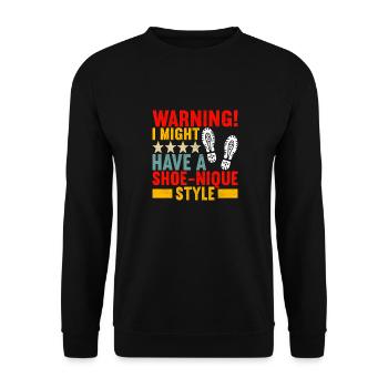 Sneakerhead Sneaker Collector - Unisex Sweatshirt - black - Front - Alina (178cm) & Michal (187cm)