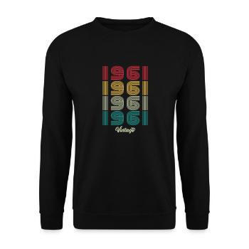 63 ans Millésime 1961 Edition Limitée 63ème - Sweat-shirt Unisexe - noir - Devant - Alina (178cm) & Michal (187cm)