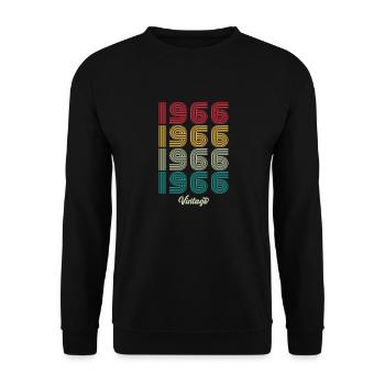 58 Jahre alter Jahrgang 1966 Limitierte Auflage 58. - Unisex Pullover - Schwarz - Vorne - Alina (178cm) & Michal (187cm)